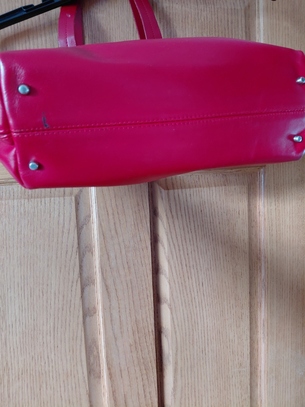 Furla Red Leather Tote Bag - Sleek Everyday Carry - Picture 7 of 7